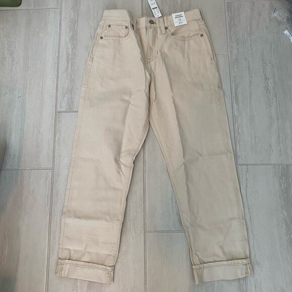 J.Crew Slouchy boyfriend jean in ecru 25‎ - Picture 1 of 7